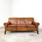 Antique French 3-Seater Sofa in Hand-Colored Sheep Leather with Claw Feet, Image 1