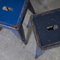Französische H Esszimmerstühle aus Blauem Metall von Tolix, 1950er, 2er Set 5