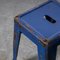 Französische H Esszimmerstühle aus Blauem Metall von Tolix, 1950er, 2er Set 6