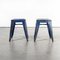 French H Dining Stools in Blue Metal from Tolix, 1950s, Set of 2 4