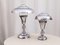 Art Deco Modernist Nickel-Plated Lamps, Set of 2 9