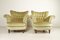 Danish Velour Wingback Lounge Chairs, 1940s, Set of 2 3