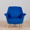 Mid-Century Italian Modern Blue Velvet Armchair in the Style of Gigi Radice, 1960s 2