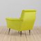 Fauteuil Mid-Century en Velours Vert Citronnelle, Italie, 1960s 6