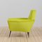 Fauteuil Mid-Century en Velours Vert Citronnelle, Italie, 1960s 5