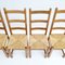 Brutalist Oak & Paper Cord Dining Chairs, 1960s, Set of 6 6