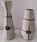 Vases 529 18 & 520 22 Vintage en Céramique Beige, Marron et Jaune, 1960s, Set de 2 1