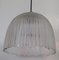 Vintage Ceiling Lamp with a Ridged Glass Shade & Nickel-Plated Ball from Peill and Putzler, 1970s 2