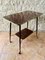Mid-Century Formica, Brass & Metal TV Side Table on Wheels, 1960s, Image 8