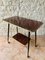 Mid-Century Formica, Brass & Metal TV Side Table on Wheels, 1960s, Image 6
