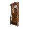 German Art Nouveau Oak Wardrobe with Brass Hooks 2