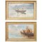 Marine Oil on Canvas with Frame, Set of 2 1