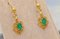 Orecchini con smeraldo, diamanti e filigrana in oro giallo, set di 2, Immagine 5