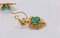 Orecchini con smeraldo, diamanti e filigrana in oro giallo, set di 2, Immagine 8