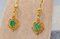 Emerald, Diamond and Yellow Gold Filigree Earrings, Set of 2, Image 10