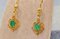 Orecchini con smeraldo, diamanti e filigrana in oro giallo, set di 2, Immagine 10