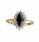 Australian Sapphire, Diamond & Yellow Gold Ring 1