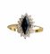 Australian Sapphire, Diamond & Yellow Gold Ring, Image 1