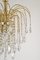 Italian Murano Glass Crystal & Gilt Brass Waterfall Chandelier, 1970s 6