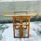 Bambus Tisch mit Verdeckten Stühlen, 1960er, 3er Set 3