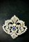 Portuguese Revival Style White Gold, Sapphire, Diamond and Pearl Brooch 2
