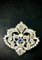 Portuguese Revival Style White Gold, Sapphire, Diamond and Pearl Brooch, Image 2