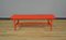 Solid Wood Slat Bench in Red Enamel, Italy, 1960s 2