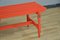 Panca a stecche in legno massiccio smaltata rossa, anni '60, Immagine 6