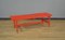 Solid Wood Slat Bench in Red Enamel, Italy, 1960s 1