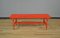 Solid Wood Slat Bench in Red Enamel, Italy, 1960s 3