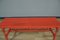 Solid Wood Slat Bench in Red Enamel, Italy, 1960s 5