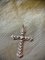 Crucifix Art Nouveau en Argent, Or et Diamant 2