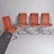 Alcantara & Chromed Steel Tubular Chairs from Tecnosalotto, 1970s, Set of 4, Image 2