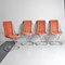 Alcantara & Chromed Steel Tubular Chairs from Tecnosalotto, 1970s, Set of 4, Image 7