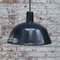 Lampada a sospensione vintage industriale smaltata blu, Immagine 4