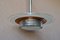 Large Art Deco Glass and Metal Pendant Lamp, Image 5