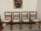 Art Deco Chairs with Artichoke Upholstery, Set of 4 1