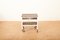 Bar Cart with White Painted Solid Wood Frame, Image 1