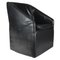 Black Leatherette Armchair, 1980s 2