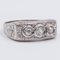 Antique Platinum Ring with Cut Diamonds, 1940s 3