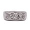 Antique Platinum Ring with Cut Diamonds, 1940s, Image 1