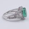 18K Gold Ring with Central Emerald and Diamonds 4