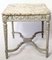 19th-Century French Ivory Painted Center Table with Marble Top 5