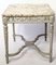 19th-Century French Ivory Painted Center Table with Marble Top, Image 5