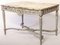 19th-Century French Ivory Painted Center Table with Marble Top 3