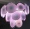 Pink Murano Glass Disc Chandelier, Italy, 1970s 10