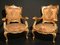 19th-Century Italian Gilt Living Room Set with Sofa and Armchairs, Set of 3, Image 2