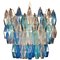 Murano Glass Sapphire Colored Poliedri Chandelier, Image 1