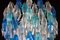Lámpara de araña Poliedri de cristal de Murano color zafiro, Imagen 15