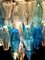 Murano Glass Sapphire Colored Poliedri Chandelier 10